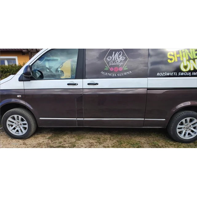 Boční lišty VW Caravelle Multivan T5 CHROME LONG