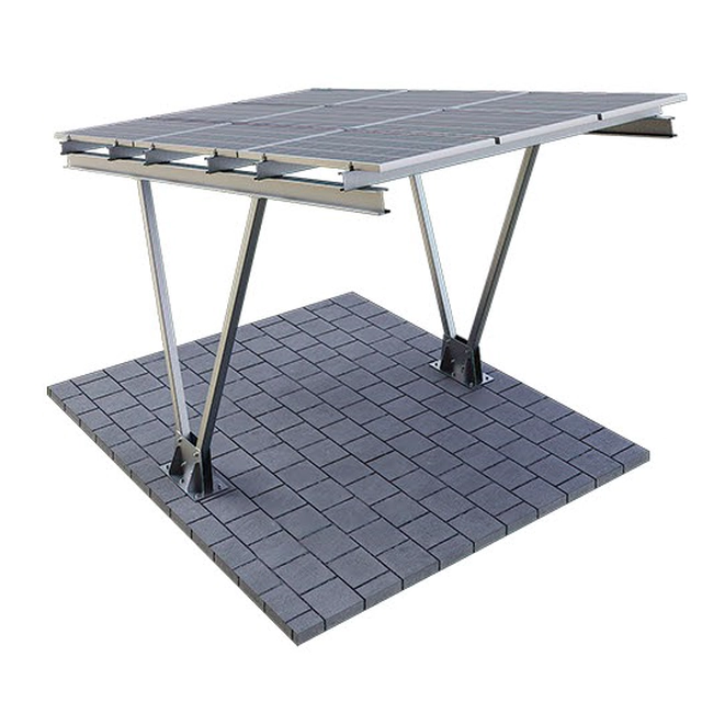 Bodar / Carport V1 med PV-struktur (layout 3 modul vertikal L> 1960mm)