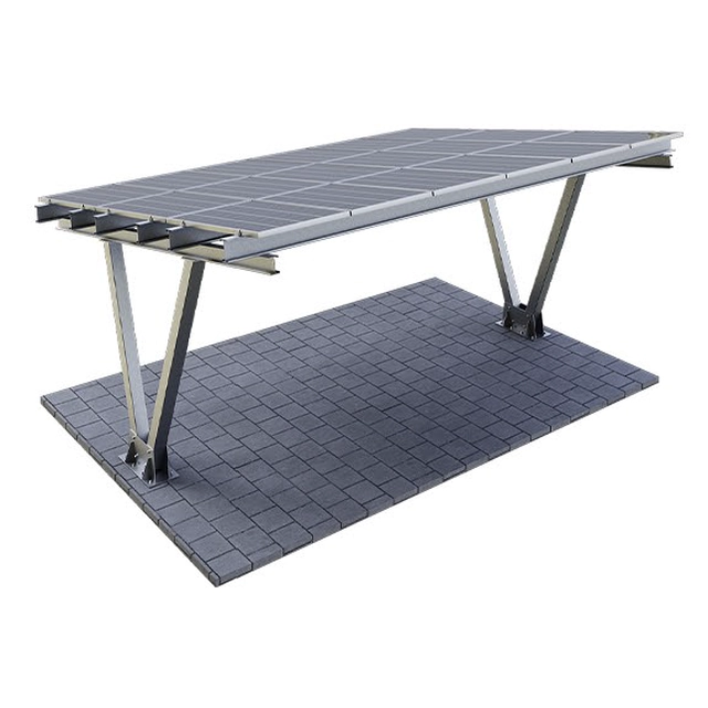 Bodar / Carport V2 med PV-struktur (layout 3 modul vertikal L> 1960MM)