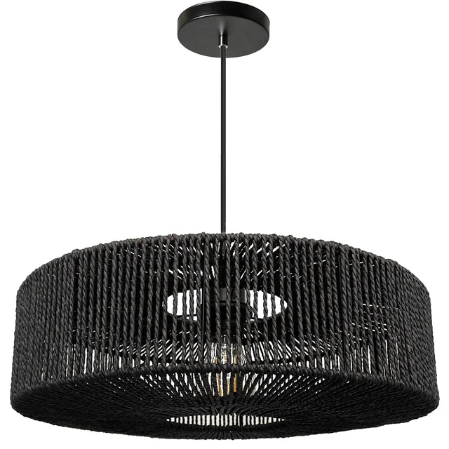 Boho Hanging Lamp APP1484-1CP Black