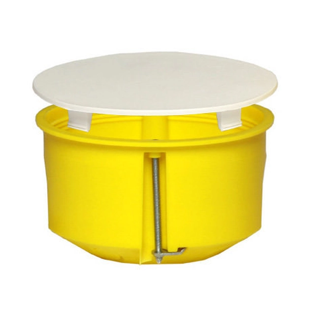 Boîte à encastrer p/t EN LIGNE PO-80 plaque de plâtre, plaque avec vis, auto-extinguible, sans halogène, jaune