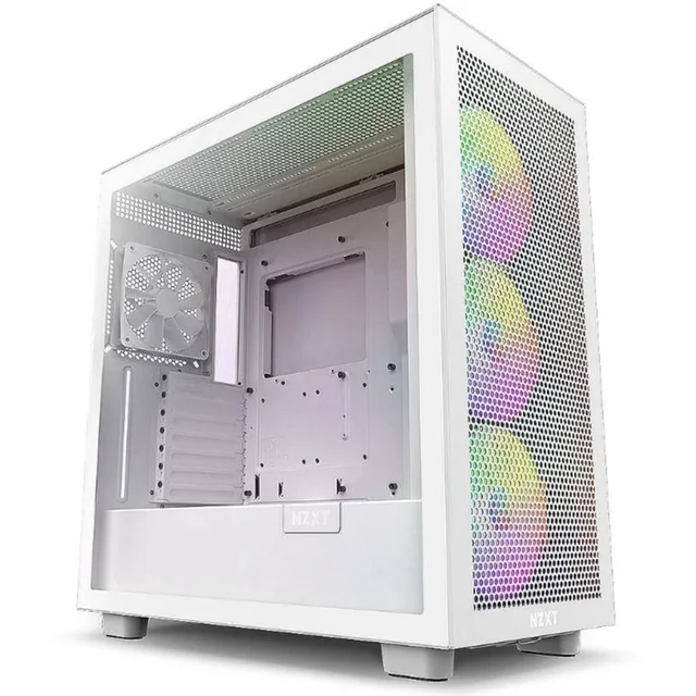 BOITIER MIDITOWER ATX SANS ALIMENTATION/BLANC H7 FLOW RGB NZXT