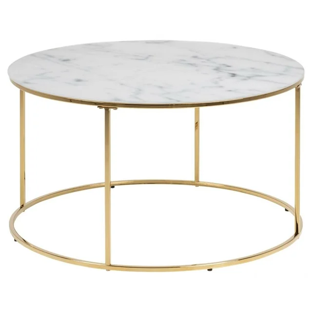 Bolton ronde salontafel van marmer/goud