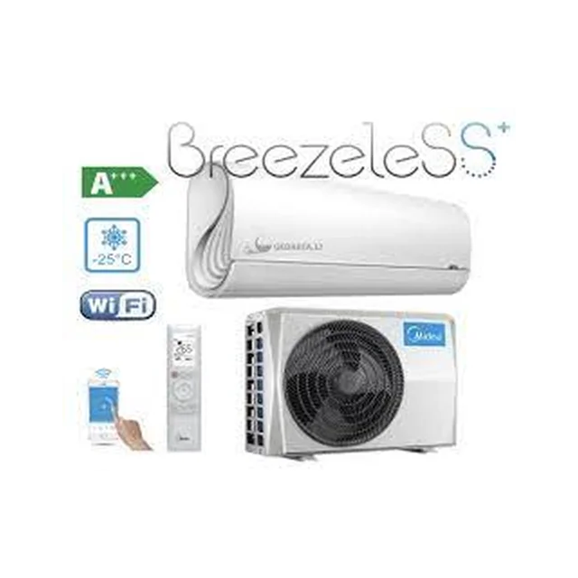 Bomba de calor ar/ar MIDEA BREEZLESS+ 2,6 kw