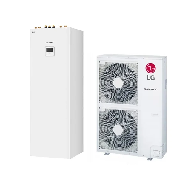 Bomba de calor LG Therma V Hydrosplit 12 kW 400V con depósito de agua caliente integrado 200l