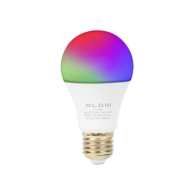 Bombilla LED E27 10W 230V RGB + CW WIFI