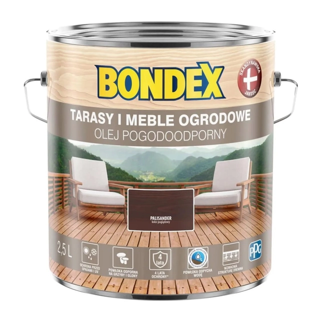 Bondex időjárásálló olaj rózsafa 2,5 l
