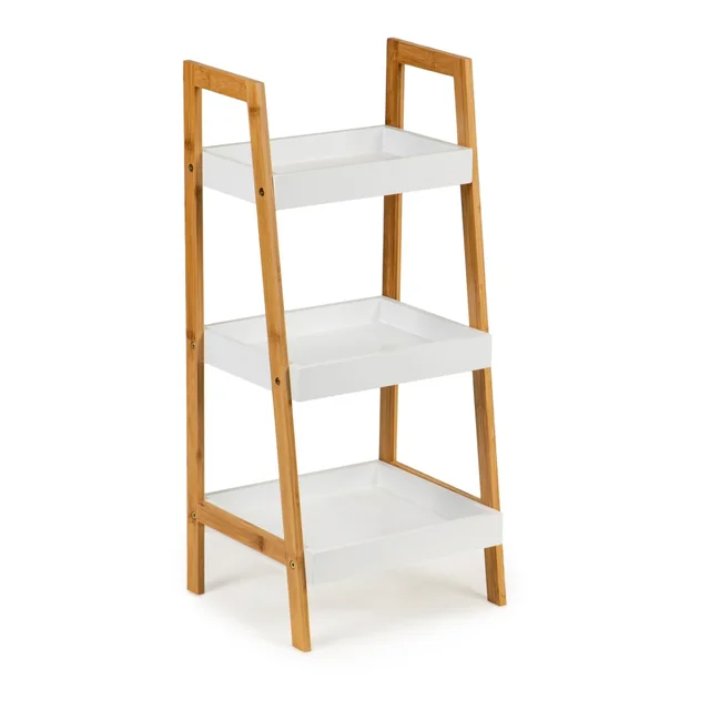 Bookcase, bedside table, 3 shelves, bamboo frame