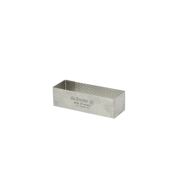 Bord rectangulaire perforé 12x4x3,5 cm