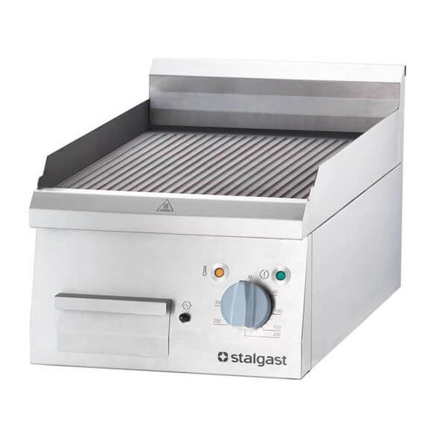 Bordázott elektromos grilllap 400x700 Stalgast