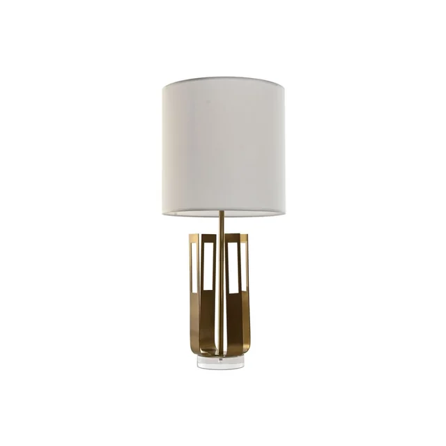 Bordlampe Home ESPRIT Hvidguld Jern 50 W 220 V 35 x 35 x 78 cm