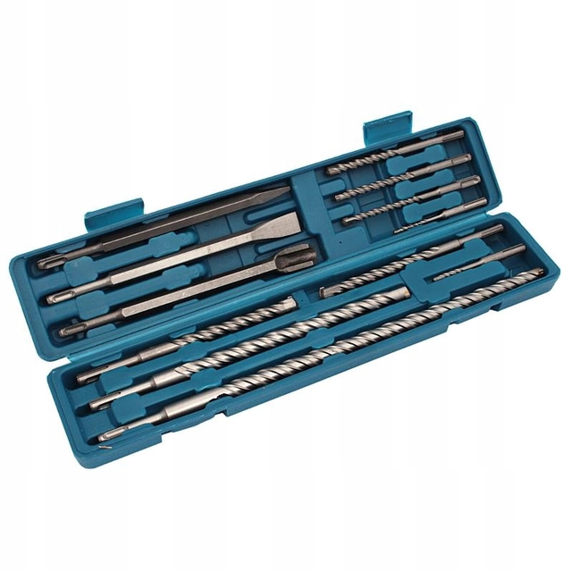 BOREN VOOR BETON + BEITELS SET 12 PCS SDS+