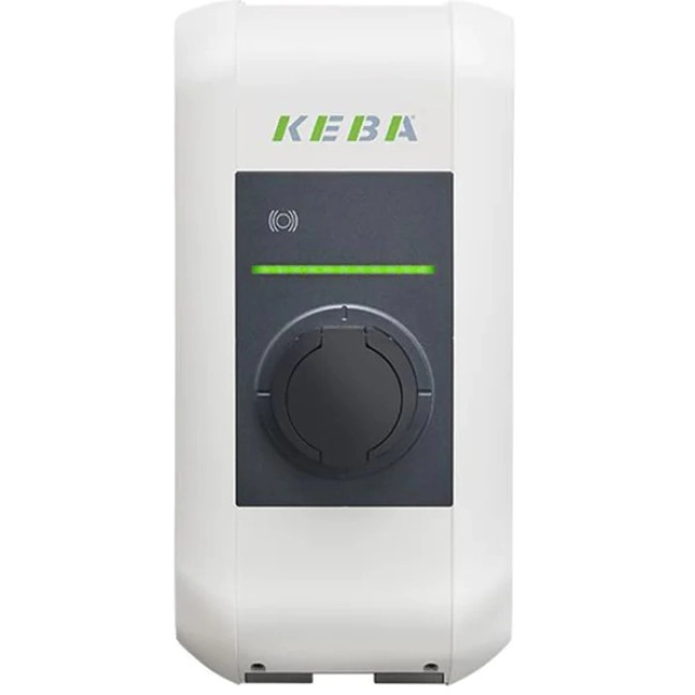 Borne de recharge pour voiture électrique KEBA Wallbox P30, trois phases,22 kWh, type 2, Prise, RFID