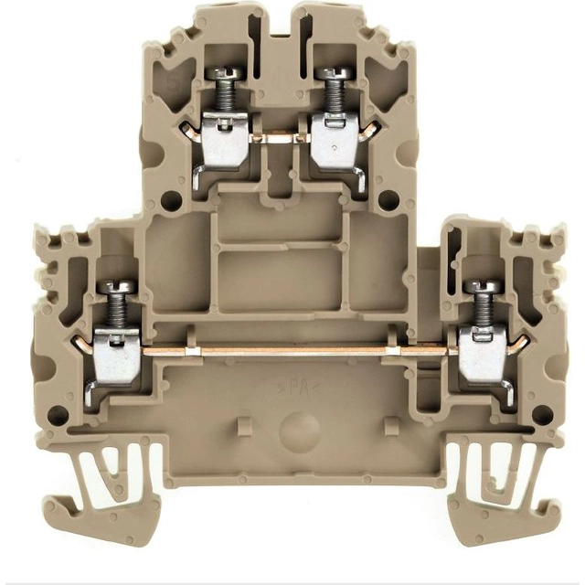 Bornier Weidmuller 2-piętrowa 4-przewodowa 2,5mm2 beige (1041600000)