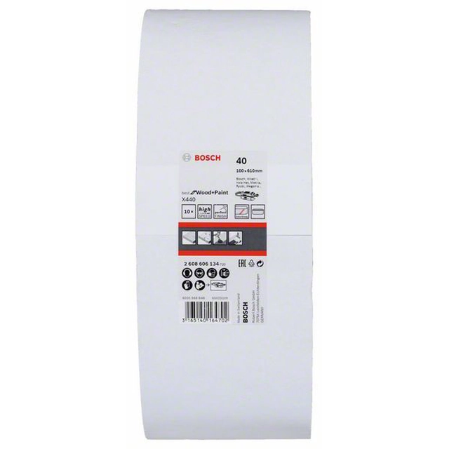 BOSCH 10-częściowy σετ ιμάντων λείανσηςX440 100 Χ610 mm,40