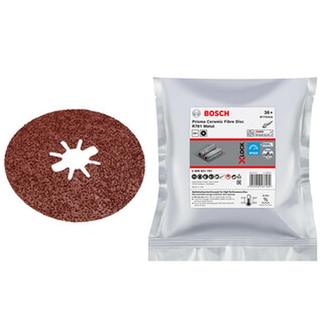 Bosch 115 x 22,23 mm | Grain: 36 | fiber disc 25 pcs