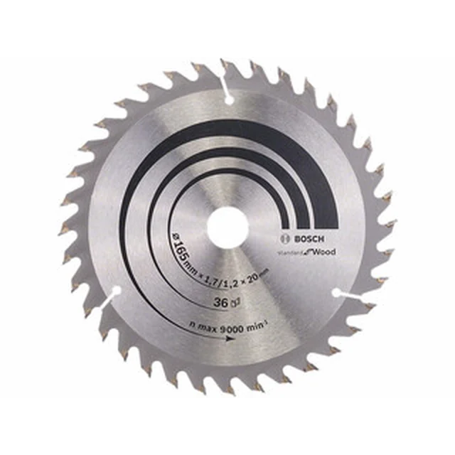 Bosch 165 x 20 x 1,2 mm | number of teeth: 36 db | circular saw blade