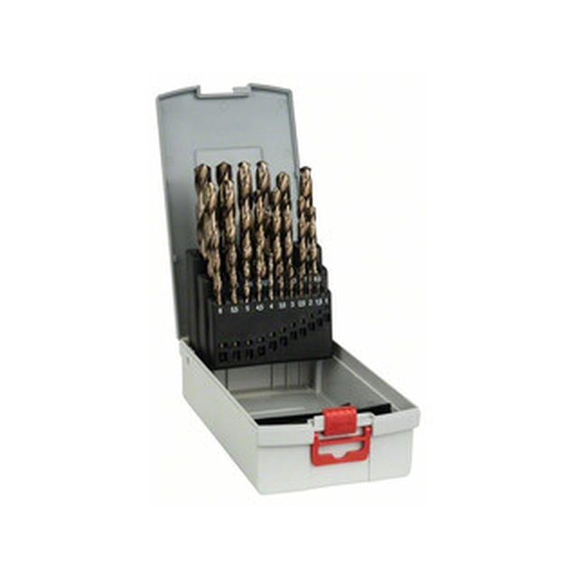 Bosch 25 part HSS Co metal drill set (1-13 mm) in ProBox