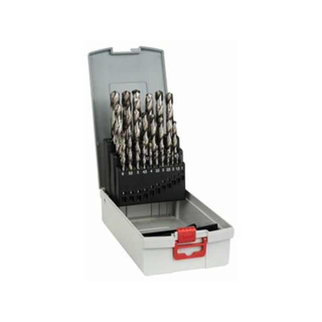 Bosch 25 pieza Juego de brocas para metal HSS-G (1-13 mm) en ProBox