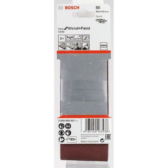 BOSCH 3-częściowy juego de cinturones de lijar X440 65 X 410 mm,80