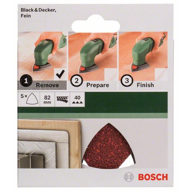 BOSCH 5-częściowy sandpapirsæt til deltasliber K -40