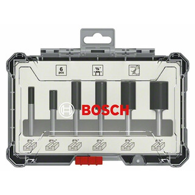 Bosch 6 část 1/4 sada palcového routeru (1/4 5/16 3/8 1/2 5/8 3/4 inch)