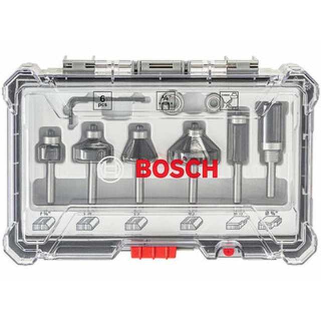 Bosch 6 del 1/4 tum fräsknivset