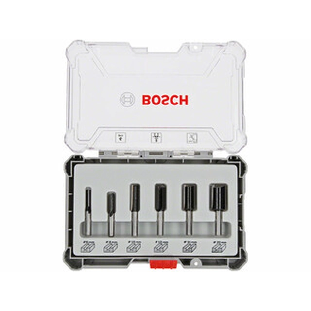 Bosch 6 del 8 mm komplet rezkalnih nastavkov (6/8/10/12/16/20 mm)