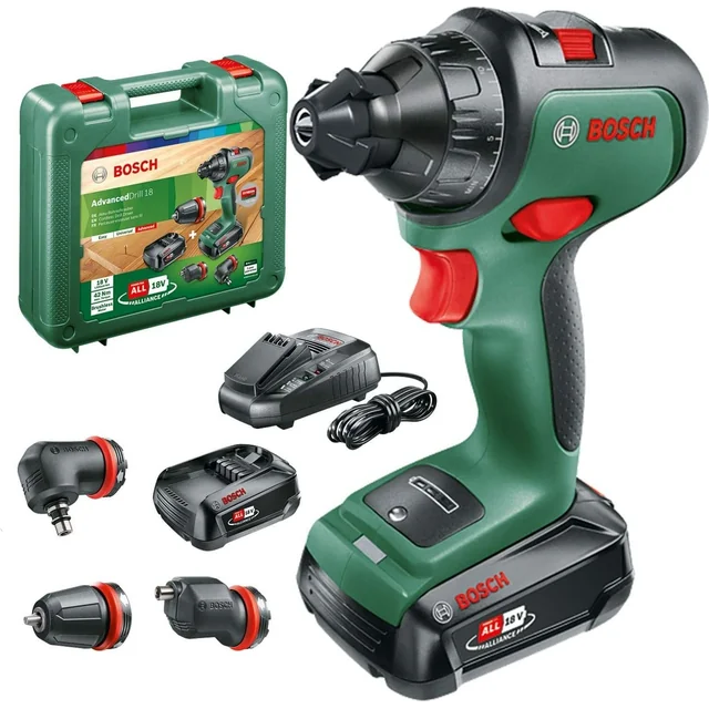 Bosch AdvancedDrill vrtalni vijačnik 18 V 2 x baterija 2.5 Ah (06039B5008)