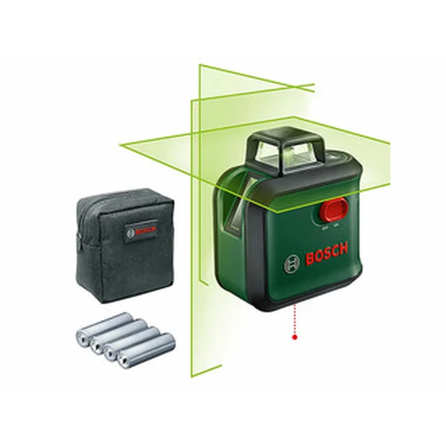 Bosch AdvancedLevel 360 joonlaser Vahemik: 0 - 24 m | 4 x element | Pappkarbis