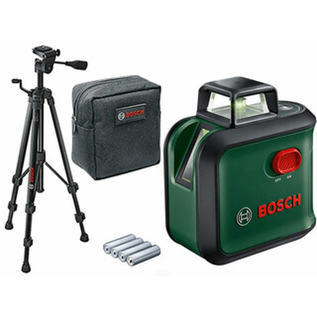 Bosch AdvancedLevel 360+TT 150 Groene lijnlaser Bereik: 0 - 12 m | 4 x element | In een kartonnen doos