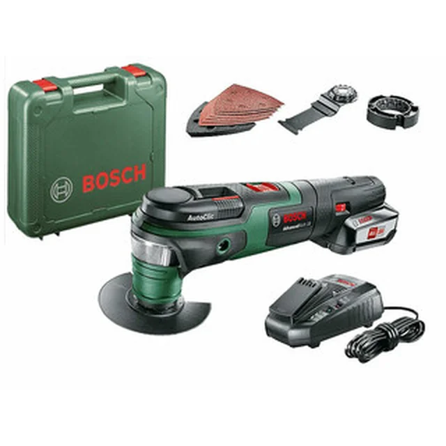 Bosch AdvancedMulti 18 draadloze multifunctionele machine trillend 18 V | 10000 - 20000 1/min | 2,8 ° | Koolborstel | 1 x 2,5 Ah-accu + lader | In een koffer