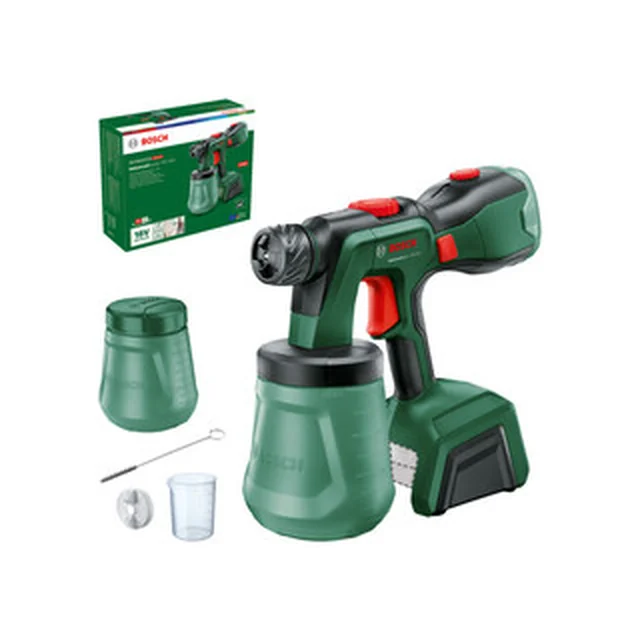 Bosch AdvancedSpray 18V-500 акумулаторна пръскачка за боя 18 V | 0 - 500 l/min | Резервоар 1200 ml | Без батерия и зарядно | В картонена кутия