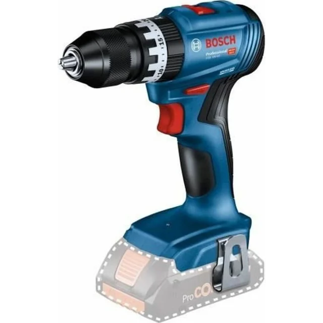 Bosch Akumulátorová príklepová vŕtačka Bosch GSB 18V-45 Professional solo, 18V (modrá/čierna, bez batérie a nabíjačky)