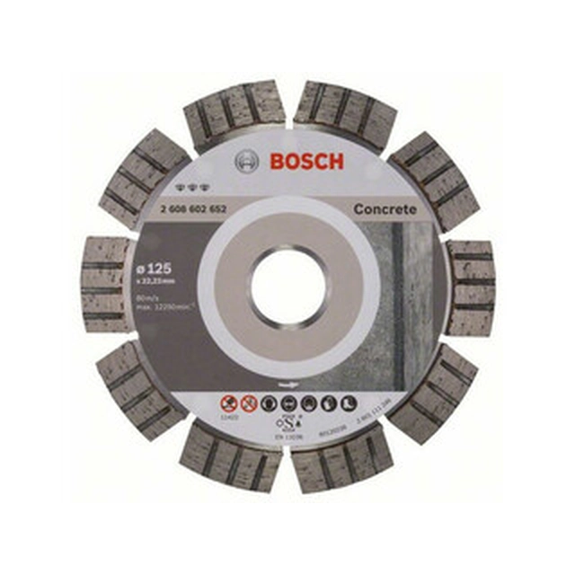 Bosch Best for Concrete dijamantna rezna ploča 125 x 22,23 mm