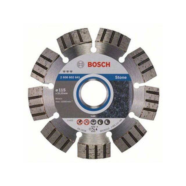 Bosch Best for Stone deimantinis pjovimo diskas 115 x 22,23 mm