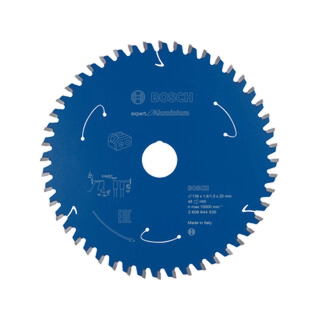 Bosch circular saw blade 136 x 15,8 mm | number of teeth: 48 db | cutting width: 1,6 mm