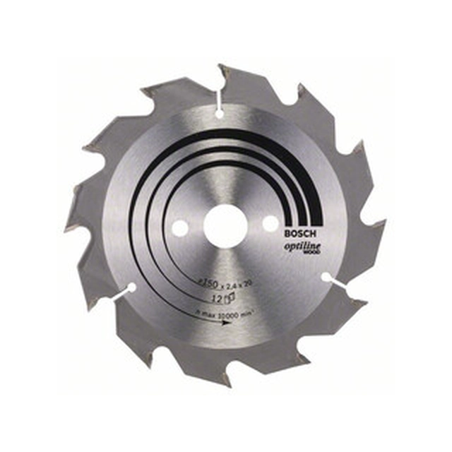 Bosch circular saw blade 150 x 20 mm | number of teeth: 12 db | cutting width: 2,4 mm