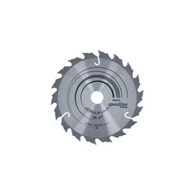 Bosch circular saw blade 150 x 20 mm | number of teeth: 18 db | cutting width: 2 mm