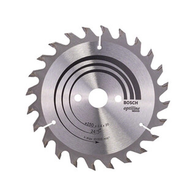 Bosch circular saw blade 150 x 20 mm | number of teeth: 24 db | cutting width: 2,4 mm