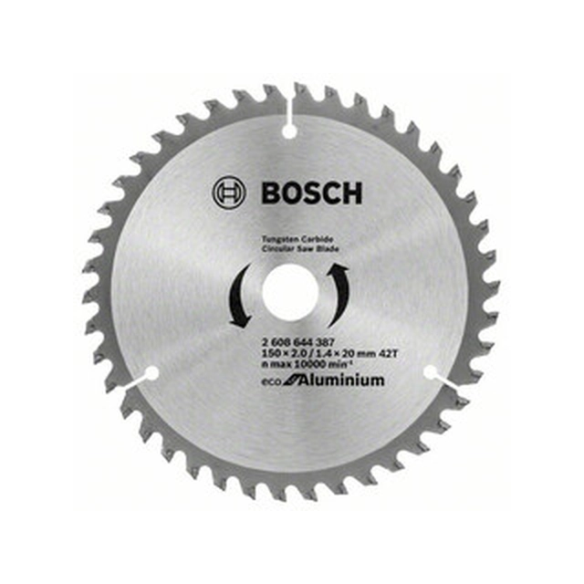 Bosch circular saw blade 150 x 20 mm | number of teeth: 42 db | cutting width: 2 mm