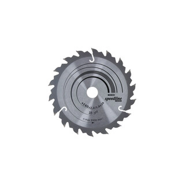 Bosch circular saw blade 160 x 20 mm | number of teeth: 18 db | cutting width: 2,2 mm