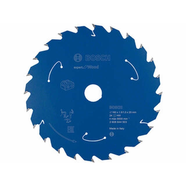 Bosch circular saw blade 160 x 20 mm | number of teeth: 24 db | cutting width: 1,5 mm