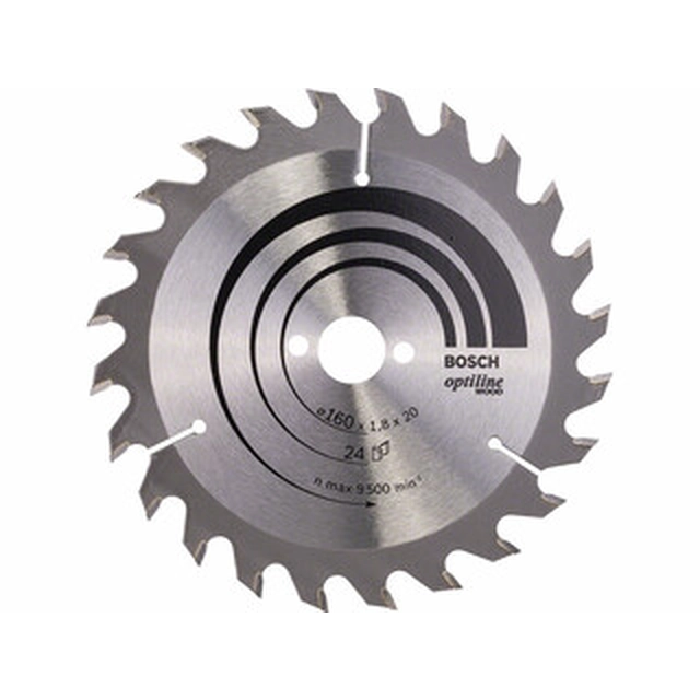 Bosch circular saw blade 160 x 20 mm | number of teeth: 24 db | cutting width: 1,8 mm