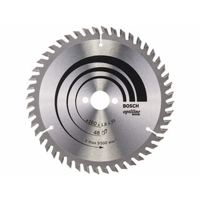 Bosch circular saw blade 160 x 20 mm | number of teeth: 48 db | cutting width: 1,8 mm