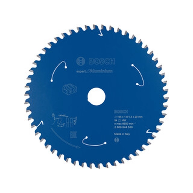 Bosch circular saw blade 165 x 15,8 mm | number of teeth: 54 db | cutting width: 1,8 mm