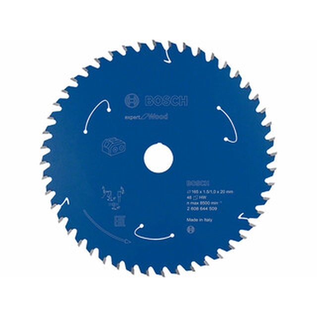 Bosch circular saw blade 165 x 20 mm | number of teeth: 48 db | cutting width: 1,5 mm