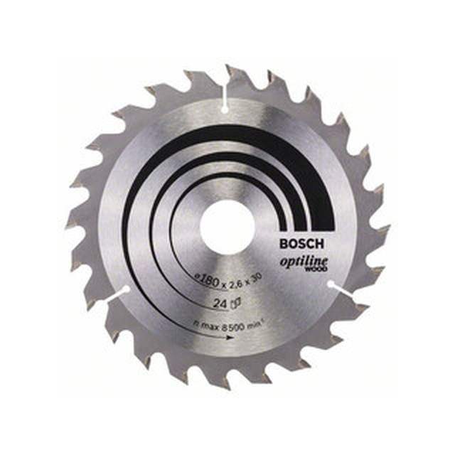 Bosch circular saw blade 180 x 30 mm | number of teeth: 24 db | cutting width: 2,6 mm