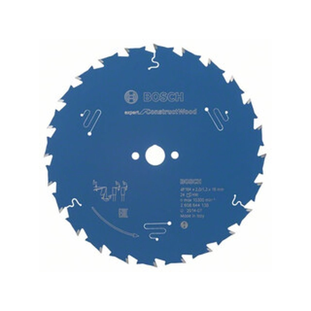 Bosch circular saw blade 184 x 16 mm | number of teeth: 24 db | cutting width: 2 mm