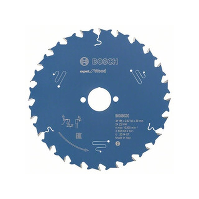 Bosch circular saw blade 184 x 30 mm | number of teeth: 24 db | cutting width: 2,6 mm